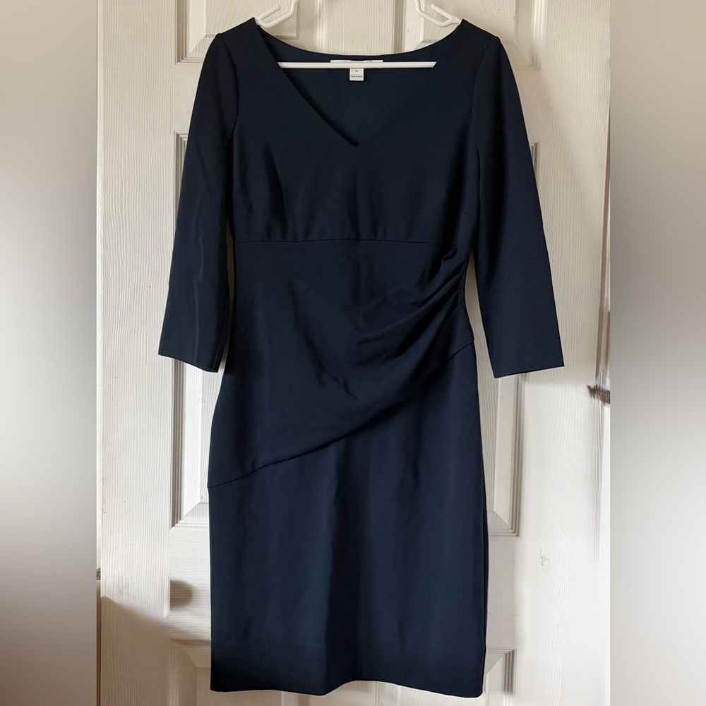 Diane Von Furstenberg Midnight Blue Long Sleeve Dress
